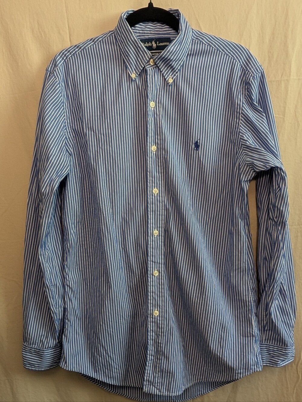 Ralph Lauren Men’s Blue & White Striped Button-Down Shirt